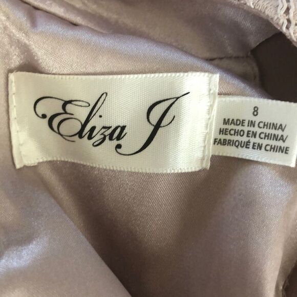 Eliza J Beaded Lace & Chiffon Gown Size 8 - Picture 8 of 12